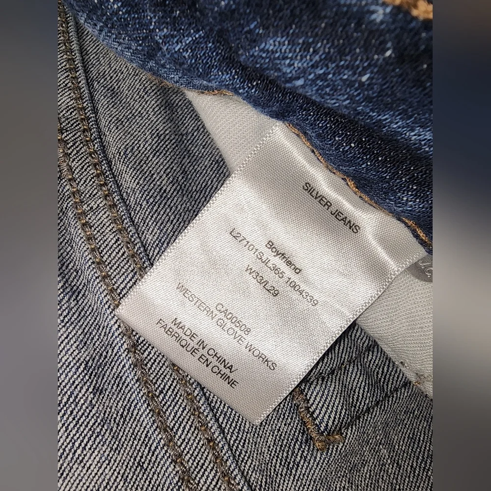 Silver Distressed Blue Jeans